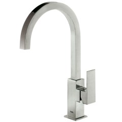 Tres Cuadro Exclusive magasított egykaros mosdó csaptelep, 368 mm magas steel  00660702AC