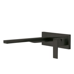 Tres Cuadro Exclusive falba süllyesztett, egykaros mosdó csaptelep, 245 mm-es kifolyóval, matt fekete  00620004NM
