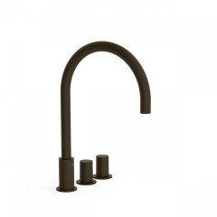 Tres Study Exclusive  peremre szerelhető, 3 üléses mosdó csaptelep,  black bronze 06110501KMB