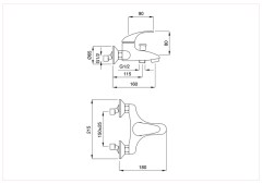 Bugnatese Venus 8708 - kádcsaptelep test