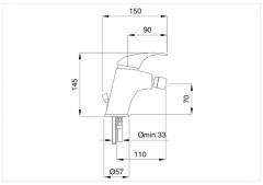 Bugnatese Venus 8723 - bidet csaptelep leeresztővel