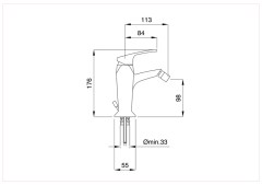 Bugnatese Vintage 9823 - bidet csaptelep leeresztővel