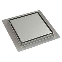 Wellis Flat 15x15 prémium rozsdamentes acél padlóösszefolyó, burkolható/teli fedlappal