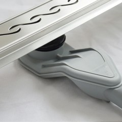 Wellis Wavy 60 prémium rozsdamentes acél zuhanyfolyóka szett, ráccsal