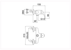 Bugnatese Xara 6535 - zuhanycsaptelep szettel