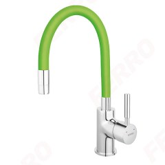 Ferro Zumba BZA4G - Álló mosogató csaptelep flexibilis kifolyócsővel, zöld