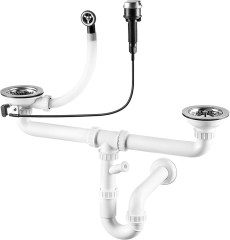 Deante szifon 1,5 és 2 medencés gránit mosogatókhoz 