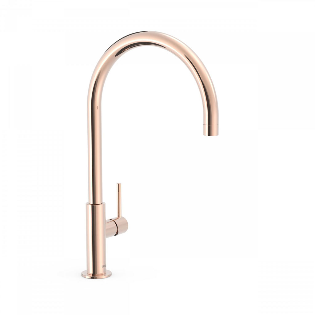 Tres Study Exclusive magasított (418 mm), egykaros mosdó csaptelep, rose gold 26290401OP