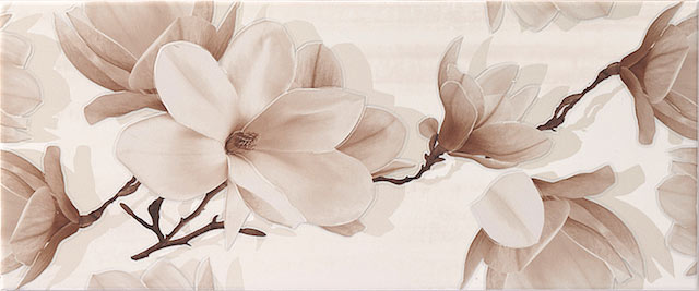 Valore Blossom Beige DC Flower dekorcsempe 25 x 60 cm